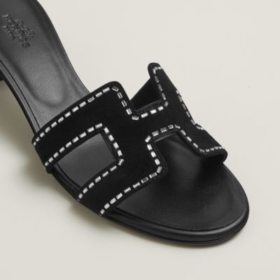 エルメス オアジス　ブラック　 36.5 サンダル オアジス ノワール ブラック 黒 36.5[H071002Z